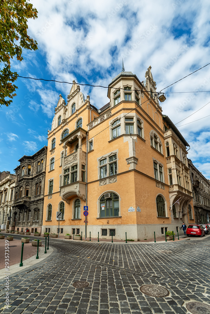 Budapest, Hungary - October 01, 2019: Budapest streets and beautiful buildings