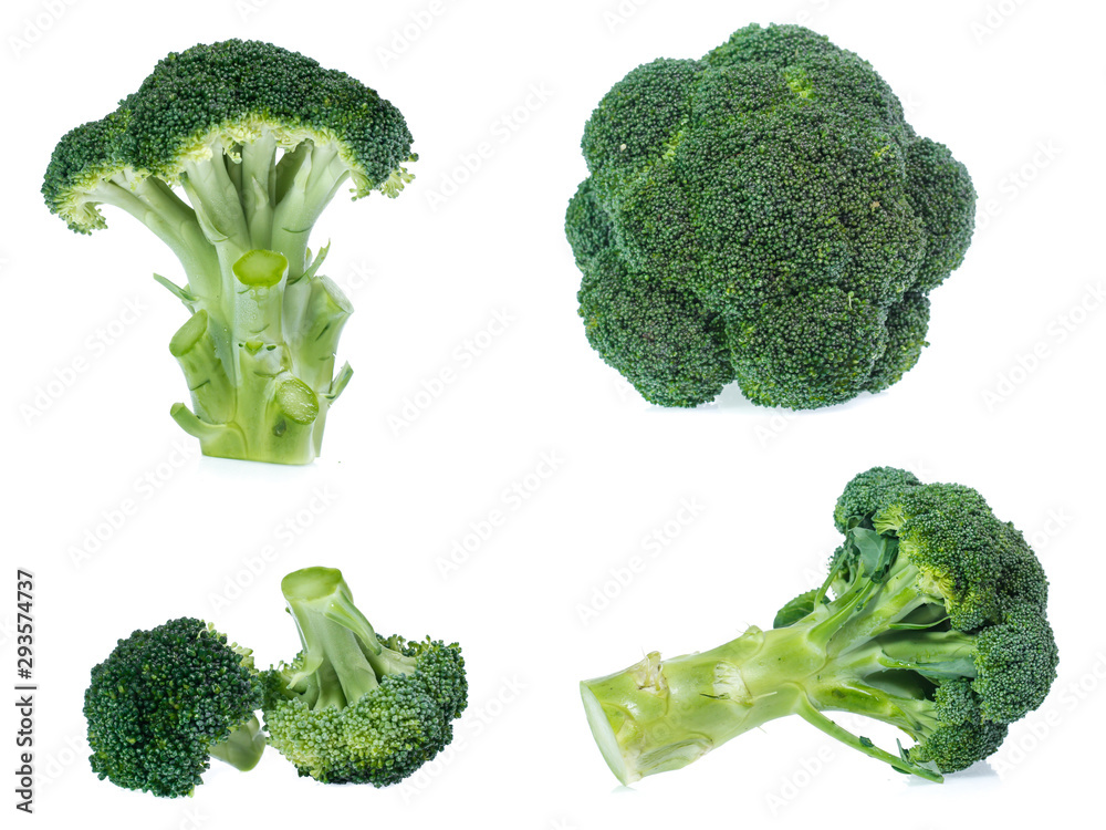 set of brocoli isolated on white set of brocoli isolated on white