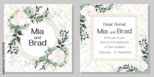 set of vintage cards with flowers
