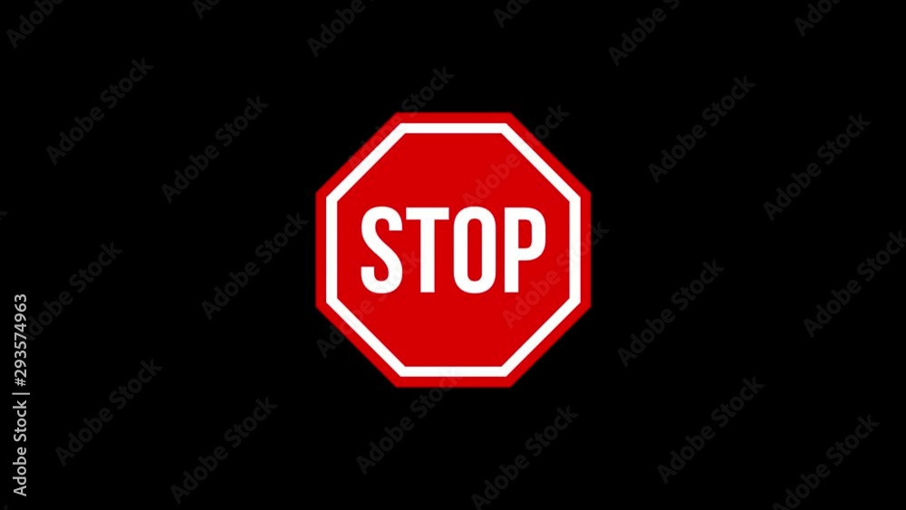 2D flat stop icon animation. Modern icon 2D flat stop icon animation. Modern icon
