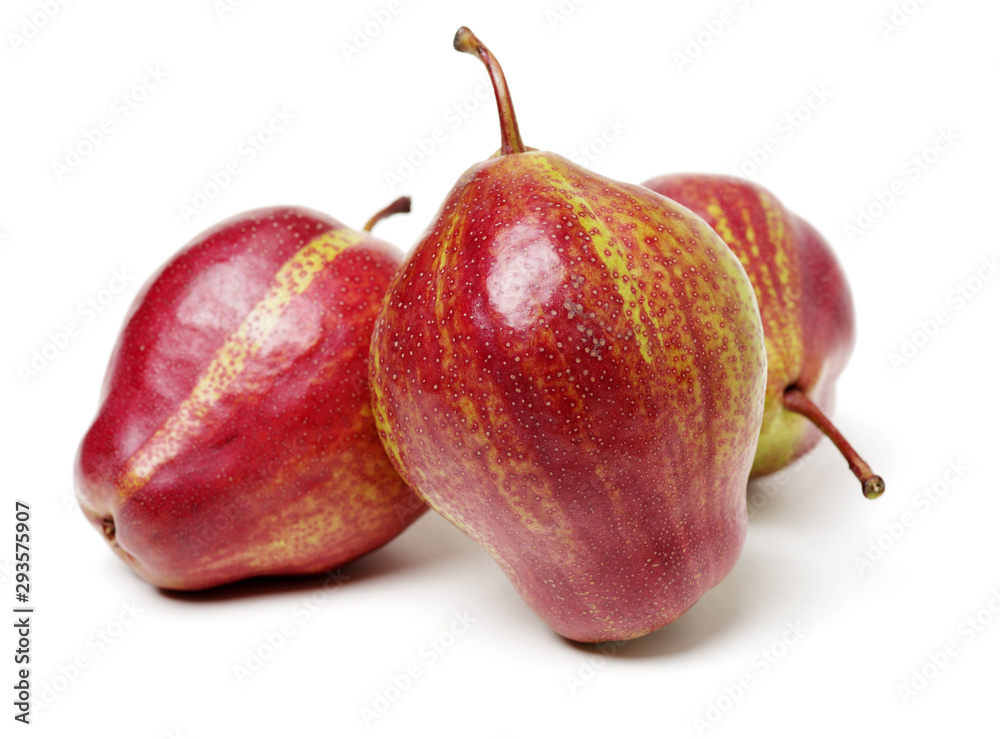 Red pear isolated on white background Red pear isolated on white background