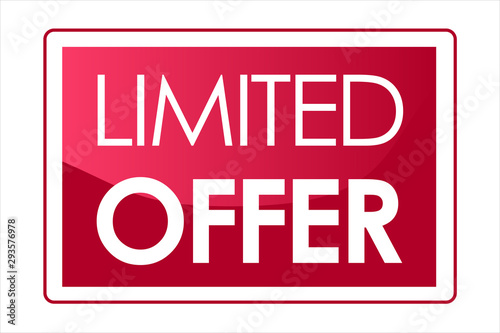 LIMITED OFFER in red background
