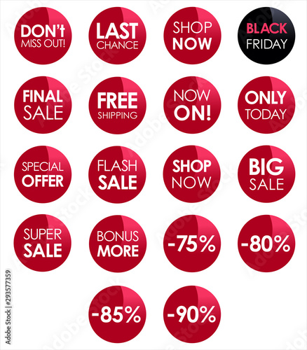 Sale label Badge in black rectangles