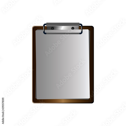 Exam Pad with Papers - Vector Image