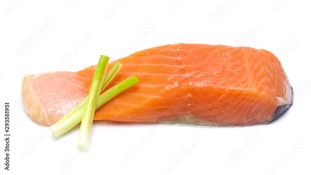 salmon  isolated on white background