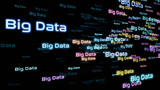 big data schrift als Textwolke Datenflut