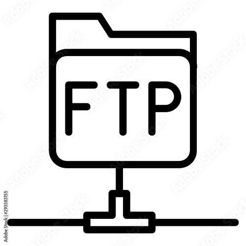 Data File Folder Transfer Vector Icon Design, Big Data Ftp server on white background