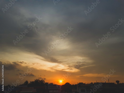 sunset in the sky