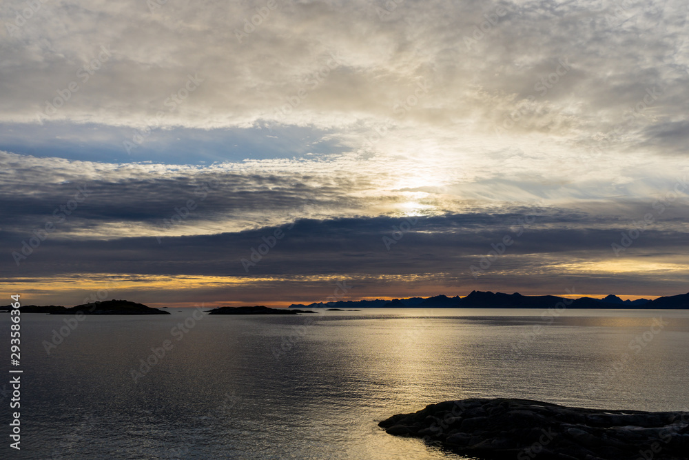 Sea and mountains , Lofoten Norway