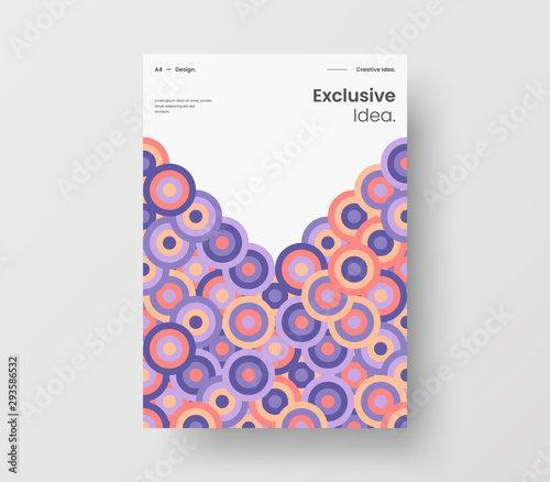 Amazing business presentation vector A4 vertical orientation front page mock up. Modern corporate report cover abstract geometric illustration design layout. Company identity brochure template.