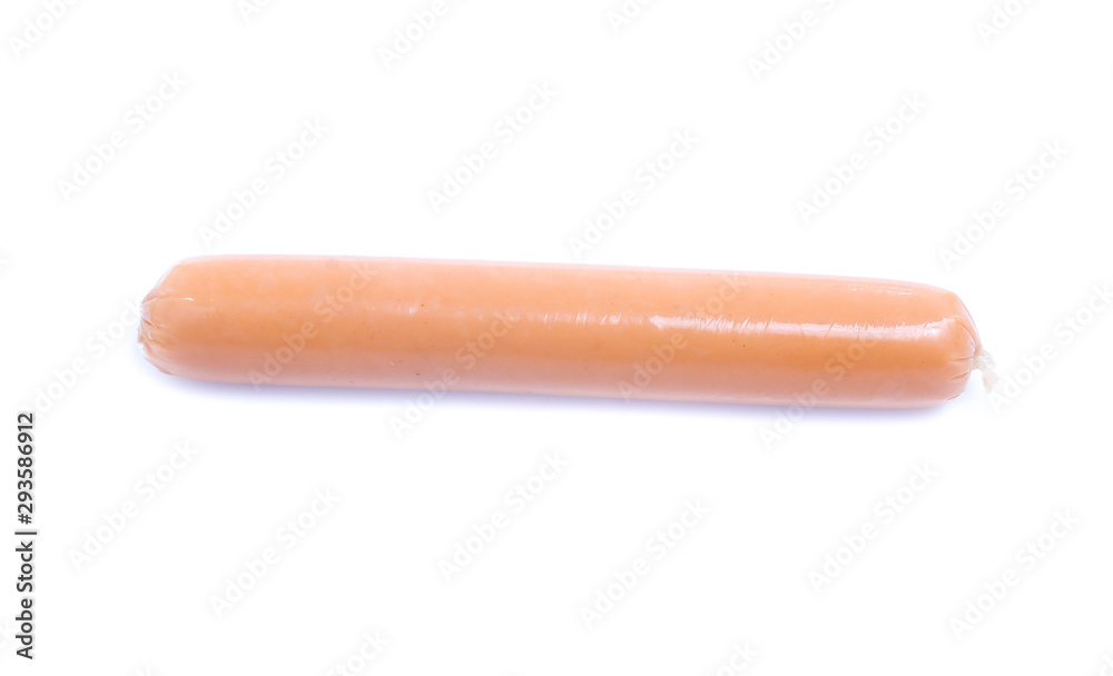 Fresh sausage isolated on white background Fresh sausage isolated on white background