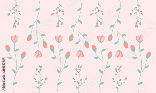 Seamless vector ornamental floral pattern. Background for printing on paper, wallpaper, covers, textiles, fabrics, for decoration