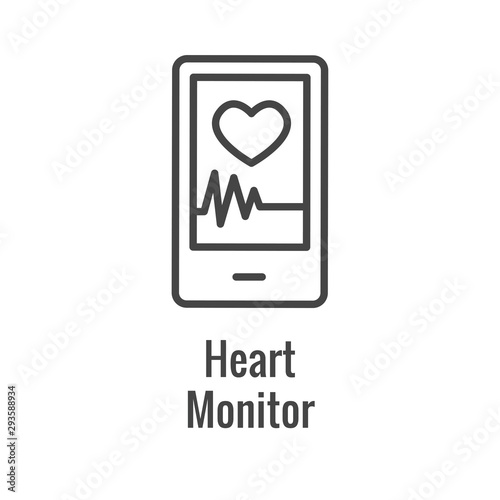 Digital Health Icon w Wearable Technology or Mobile / Tablet image