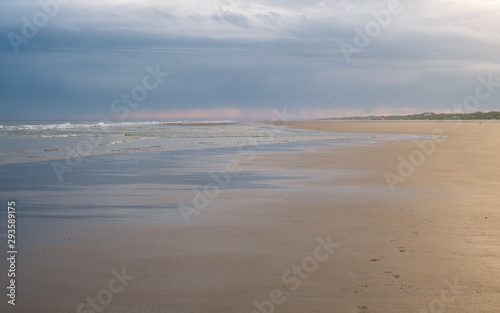 Sunrise along coast of the Dutch Waddenzee