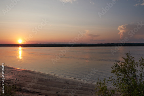 Sunset on the river