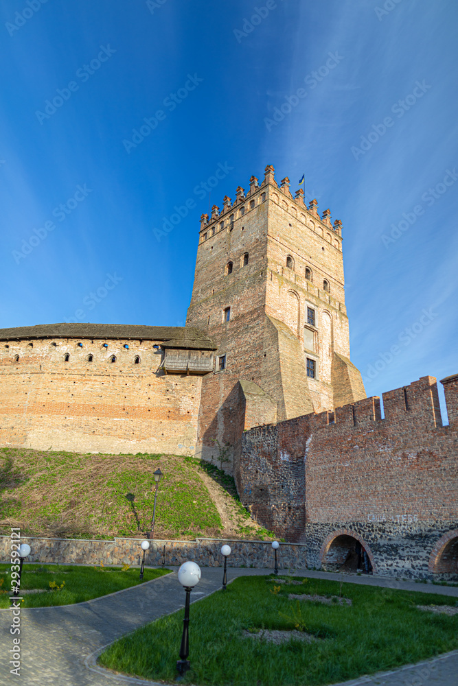 Tower of Lutsk Castle. Old fortress Ukraine