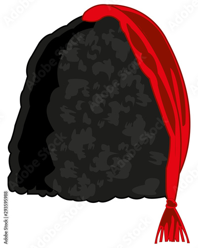 Vector illustration of the old-time ukrainian headdress