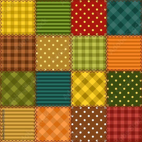 patchwork background with different patterns