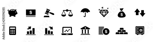 Business, Finance, and Money Icon Set (vector icons)