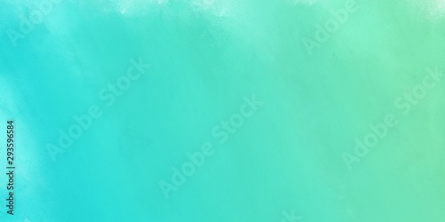 abstract grunge art painting with medium turquoise, turquoise and medium aqua marine color and space for text. can be used for business or presentation background