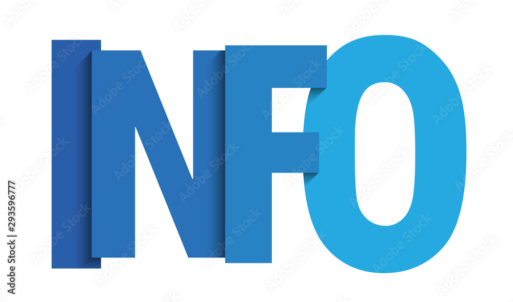 INFO blue gradient typography banner INFO blue gradient typography banner