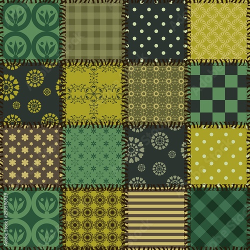 patchwork background with different patterns