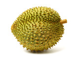 Durian fruit in south east asia, the king of fruits on white background 