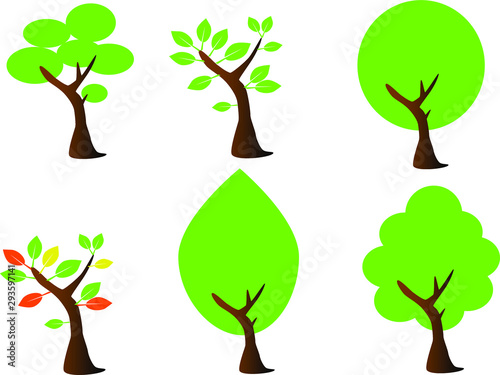 trees vector nature