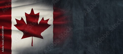 Canadian National Holiday. Canadian Flag background with maple leaf and national colors. Illustration photo