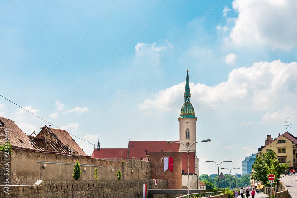 BRATISLAVA, SLOVAKIA - June 27, 2018: Traditional Cathedral building in Bratislava, Slovakia