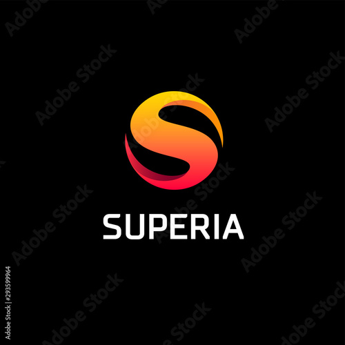 Vector logo design template for business. S letter sign.
