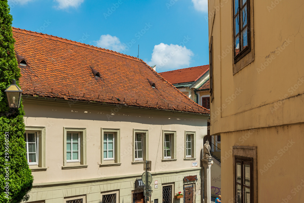 BRATISLAVA, SLOVAKIA - June 27, 2018: Antique building view in Old Town Bratislava, Slovakia