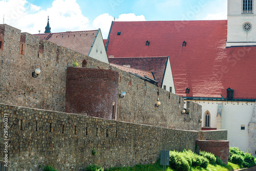 Photography BRATISLAVA, SLOVAKIA - June 27, 2018: Medieval City Walls in Bratislava, Slovaki