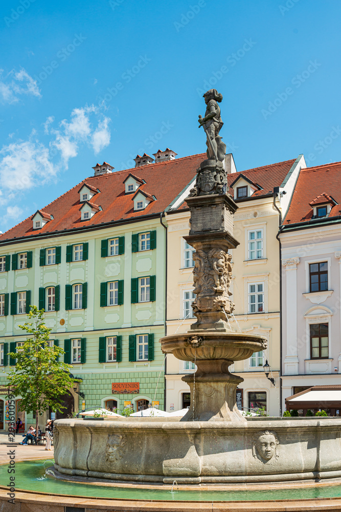 BRATISLAVA, SLOVAKIA - June 27, 2018: Street view of downtown in Bratislava, Slovakia