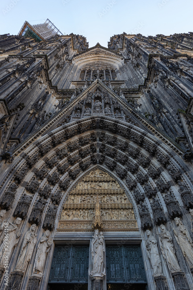 Cologne Cathedral, monument of German Catholicism and Gothic architecture in Cologne, Germany...