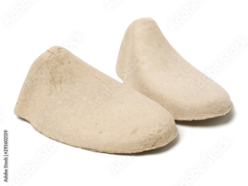 Shoe support on white background