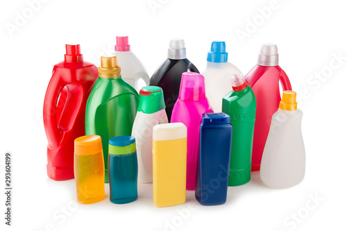 Colorful Cleaning Products Isolated