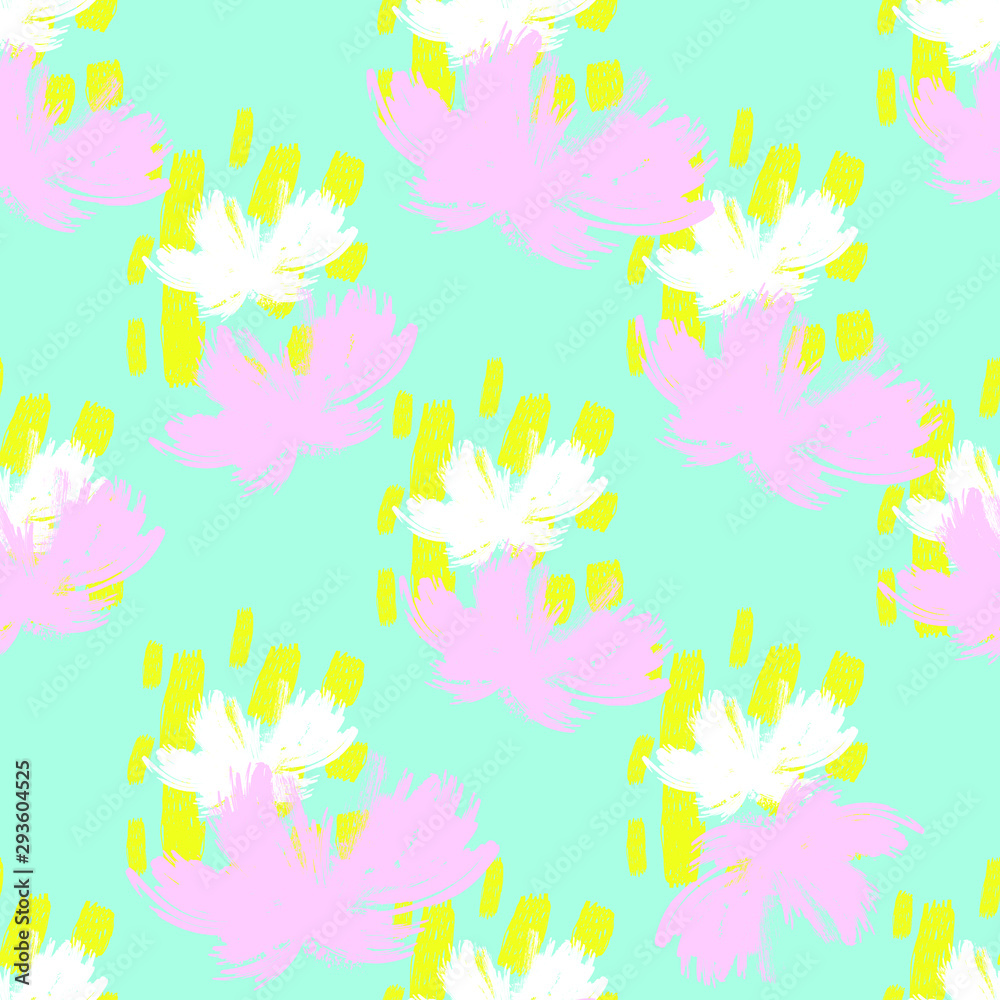 Cure Spring Floral Seamless Pattern