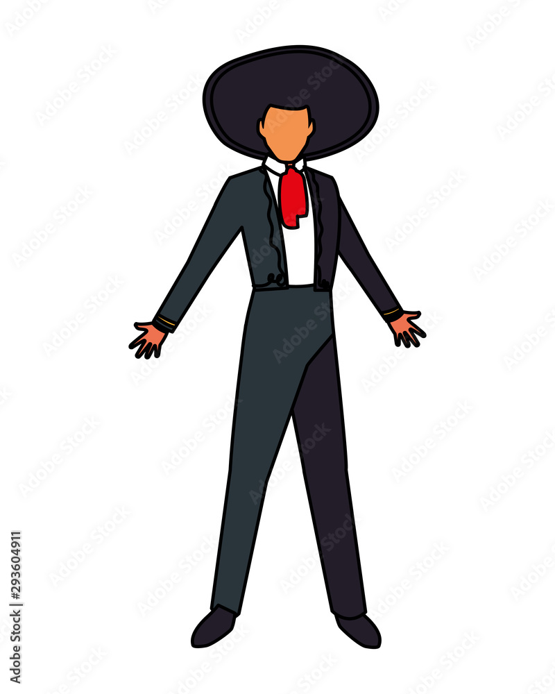 Isolated mexican man vector design Isolated mexican man vector design