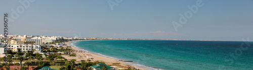 panorama view over the coast from mahdia