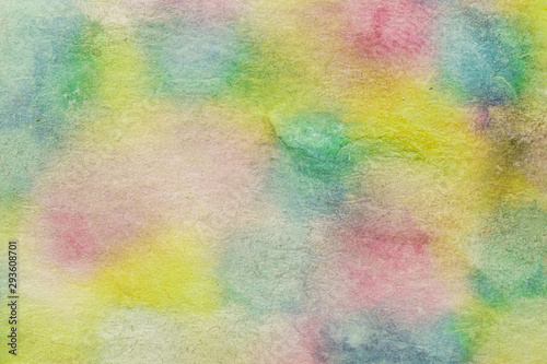 Colourful blots handmade technique aquarelle