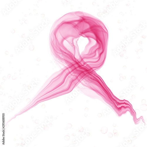 Alcohol Ink Art. Abstract painting. Breast Cancer Awareness Month Pink ribbon Alcohol Ink Art style