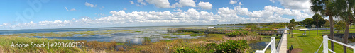 Beautiful Lake Apopka located in Central Florida with clouds and deep blue sky on a magnificent day . © Photoman