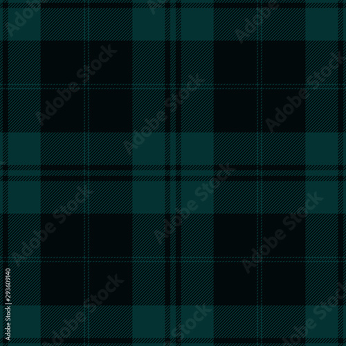 Blue tartan plaid patten. Scottish textile design. 