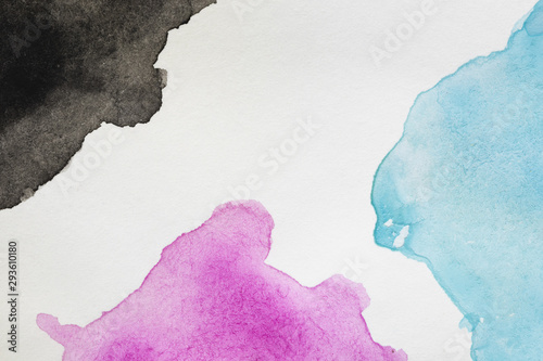 Liquid stains of colourful shades hand painted