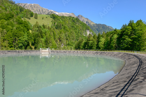 Schilderij op canvas Lake dam near Engelberg on the Swiss alps