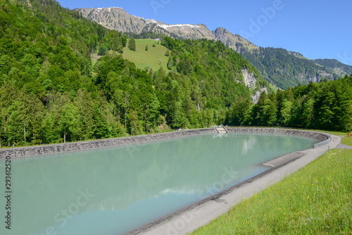 Foto Lake dam near Engelberg on the Swiss alps