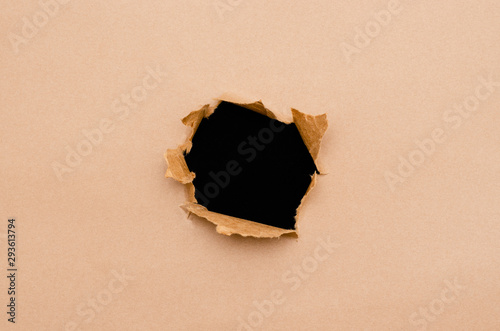 Hole in the wall close-up