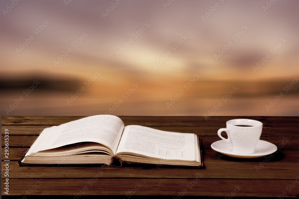 Open book isolated on background