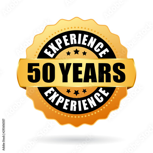 Anniversary 50 years experience vector icon